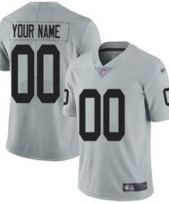 Custom Las Vegas Raiders Silver Stitched Football Limited Inverted Legend Jersey