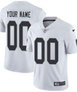 Custom Las Vegas Raiders White Stitched Vapor Untouchable Limited Football Jersey