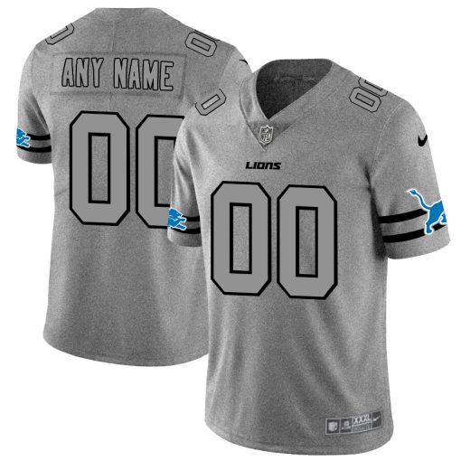 Custom Lions 2019 Gray Gridiron Gray Vapor Untouchable Limited Jersey