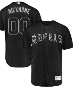 Custom Los Angeles Angels 2019 Players' Weekend Flex Base Roster Black Jersey