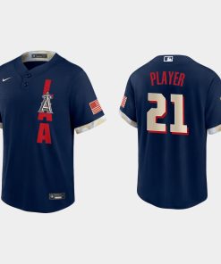 Custom Los Angeles Angels 2021 All-star Game Cool Base Jersey Navy