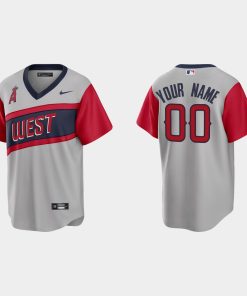 Custom Los Angeles Angels 2021 Little League Classic Road Cool Base Jersey Gray