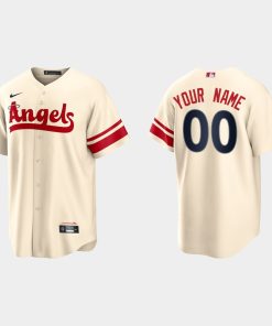 Custom Los Angeles Angels 2022 City Connect Cool Base Jersey Cream