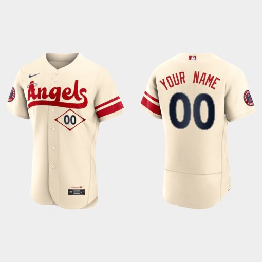 Custom Los Angeles Angels 2022 City Connect Jersey Cream