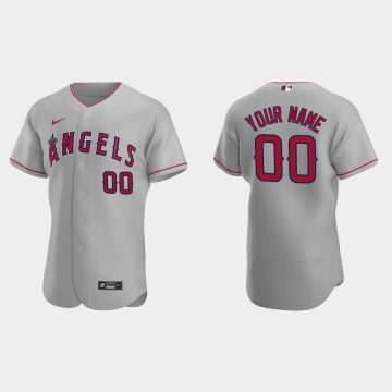 Custom Los Angeles Angels Gray Flex Base 2020 Road Jersey