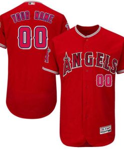 Custom Los Angeles Angels Of Anaheim Red Flexbase Collection Jersey