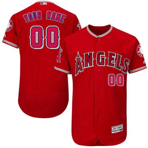 Custom Los Angeles Angels Of Anaheim Red Flexbase Collection Jersey