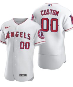 Custom Los Angeles Angels White 2020 Flex Base Jersey