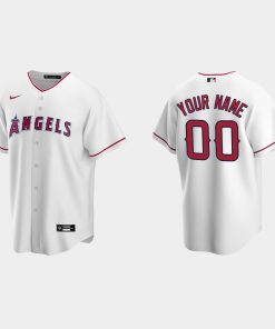 Custom Los Angeles Angels White Cool Base Home Jersey