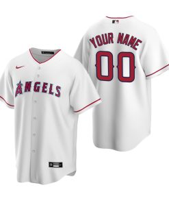 Custom Los Angeles Angels White Cool Base Home Jersey