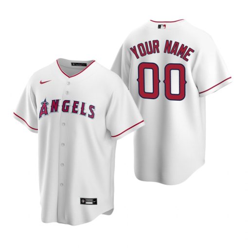 Custom Los Angeles Angels White Cool Base Home Jersey