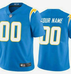 Custom Los Angeles Chargers Electric 2020 New Blue Vapor Untouchable Stitched Limited Jersey