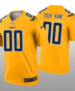 Custom Los Angeles Chargers Gold Inverted Legend Jersey