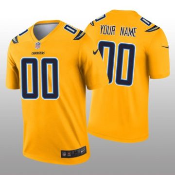Custom Los Angeles Chargers Gold Inverted Legend Jersey