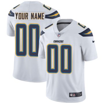 Custom Los Angeles Chargers Road White Vapor Untouchable Limited NFL Jersey