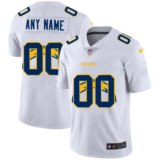 Custom Los Angeles Chargers White Team Big Logo Vapor Untouchable Limited Jersey