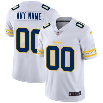 Custom Los Angeles Chargers White Team Logo Vapor Limited NFL Jersey