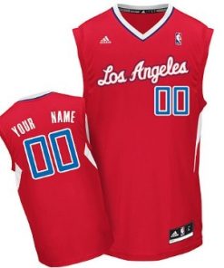 Custom Los Angeles Clippers Red Jersey