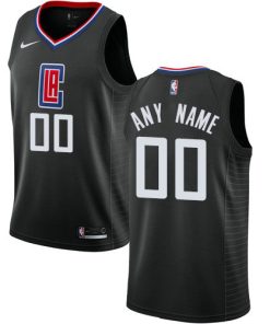Custom Los Angeles Clippers Swingman Black Alternate Statement Edition Jersey