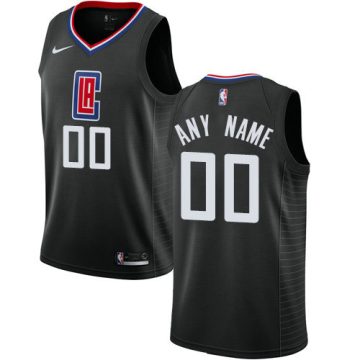 Custom Los Angeles Clippers Swingman Black Alternate Statement Edition Jersey