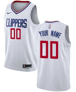 Custom Los Angeles Clippers White Association Edition Jersey