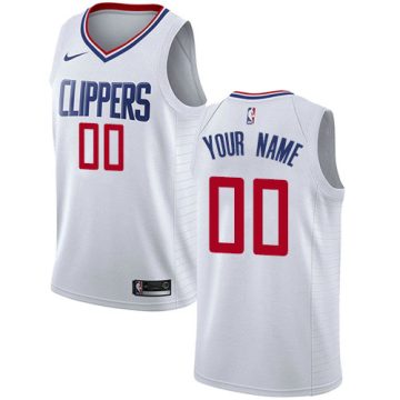 Custom Los Angeles Clippers White Association Edition Jersey