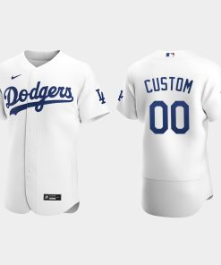 Custom Los Angeles Dodgers 2020 World Series Champions Home Flex Base Team Jersey White