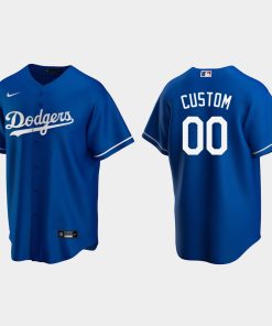 Custom Los Angeles Dodgers Alternate Cool Base 2020 World Series Champions Jersey Royal