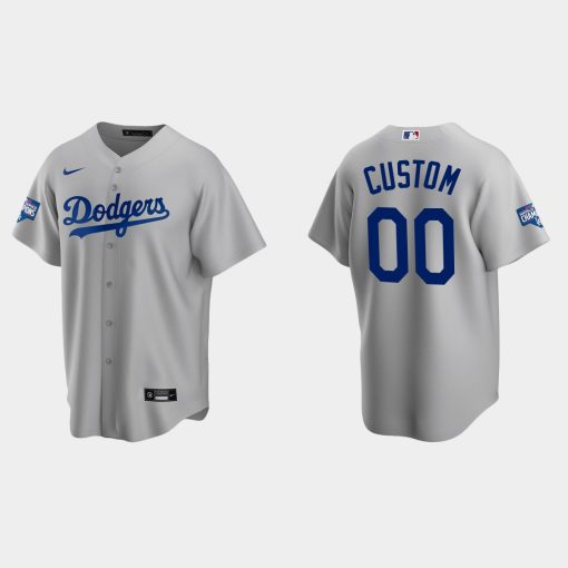 Custom Los Angeles Dodgers Alternate Cool Base Team 2020 World Series Champions Jersey White