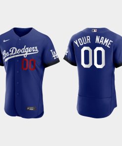 Custom Los Angeles Dodgers 2021 City Connect Flex Base Jersey Royal