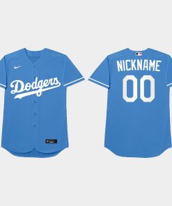 Custom Los Angeles Dodgers 2021 Players' Weekend Nickname Jersey Royal