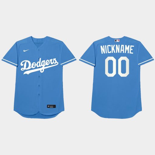 Custom Los Angeles Dodgers 2021 Players' Weekend Nickname Jersey Royal