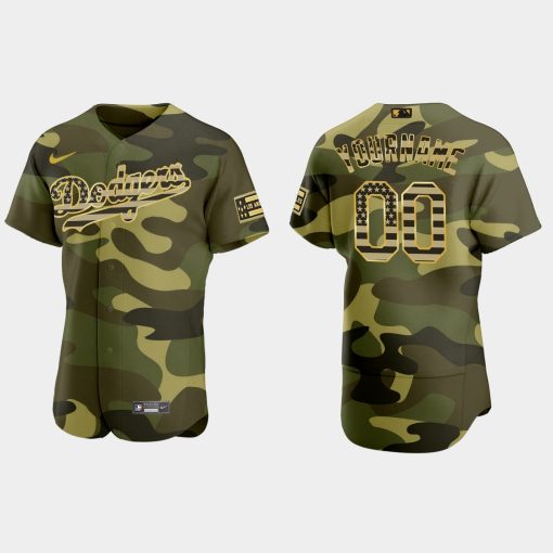 Custom Los Angeles Dodgers 2022 Armed Forces Day Flex Base Jersey Camo