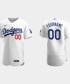 Custom Los Angeles Dodgers 2022 Dodger Stadium 60th Anniversary Flex Base Jersey White