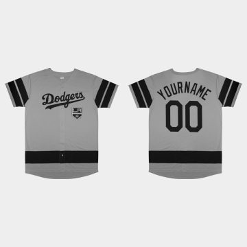 Custom Los Angeles Dodgers 2022 La Kings Night Cool Base Jersey Gray
