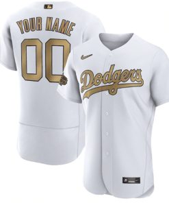 Custom Los Angeles Dodgers Active Player White 2022 All Star Flex Base Jersey