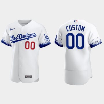 Custom Los Angeles Dodgers City Connect Reverse Rare Jersey White