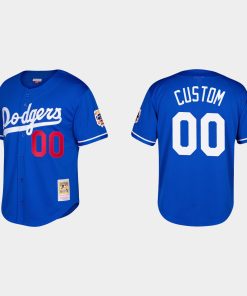 Custom Los Angeles Dodgers Cooperstown Collection Mesh Batting Practice Jersey Royal