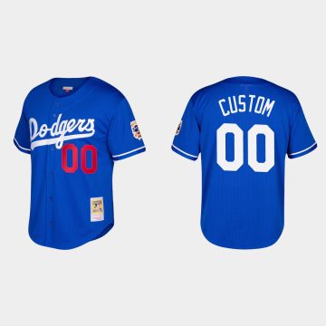 Custom Los Angeles Dodgers Cooperstown Collection Mesh Batting Practice Jersey Royal