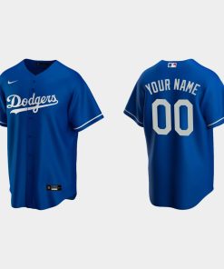 Custom Los Angeles Dodgers Royal Cool Base Alternate Jersey