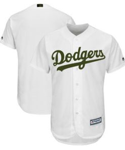 Custom Los Angeles Dodgers White 2018 Memorial Day Cool Base Team Jersey