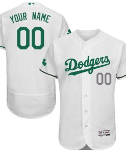 Custom Los Angeles Dodgers White Celtic Flexbase Collection Jersey