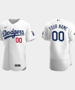 Custom Los Angeles Dodgers White Flex Base 2020 Home Jersey