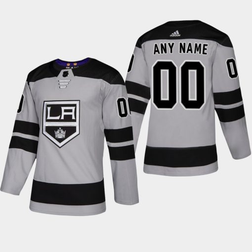 Custom Los Angeles Kings 2019 Gray Alternate Player Jersey