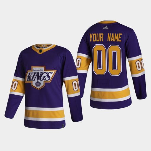 Custom Los Angeles Kings 2020-21 Reverse Retro Purple Jersey