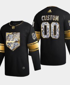 Custom Los Angeles Kings 2022 Stanley Cup Playoffs Black Diamond Edition Jersey