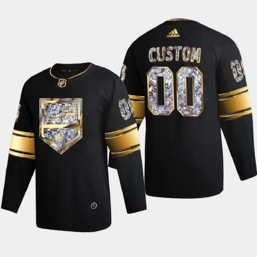 Custom Los Angeles Kings 2022 Stanley Cup Playoffs Black Diamond Edition Jersey