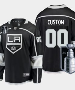 Custom Los Angeles Kings 2022 Stanley Cup Playoffs Black Home Jersey