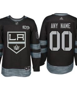 Custom Los Angeles Kings Black 1917 2017 100th Anniversary Jersey