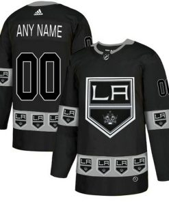 Custom Los Angeles Kings Black Team Logos Fashion Jersey